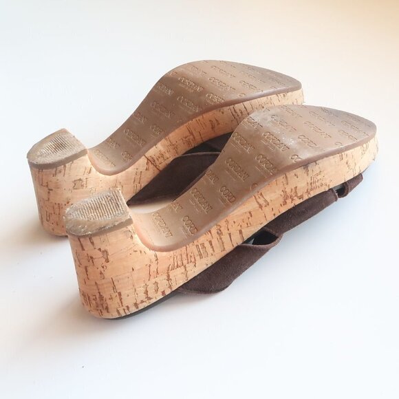 Cordani Brown Suede Slip On Cork Platform Mules / Clogs Heels / Sandals / Shoes - Picture 13 of 16